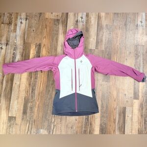Black Diamond Purple, White, & Black Hooded Softshell Jacket